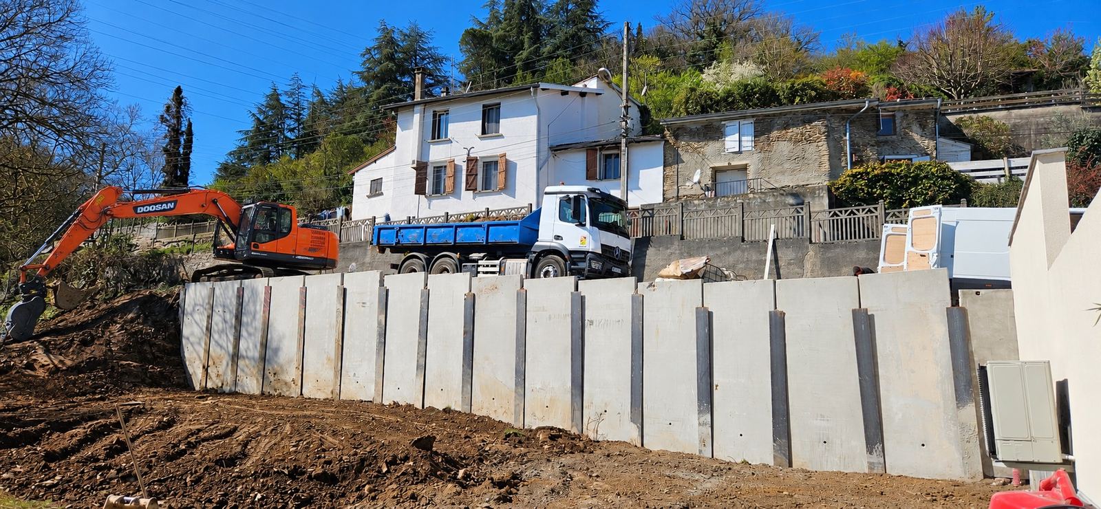 Paroi berlinoise sur un chantier