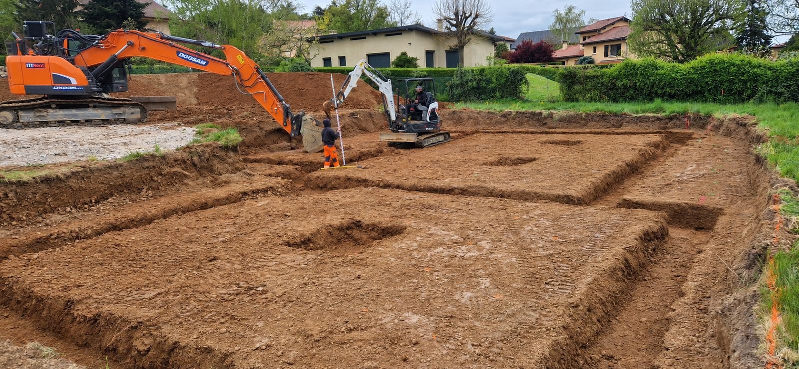 Terrassement sur un chantier